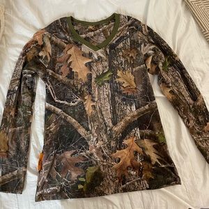 Womens real tree camo long sleeve